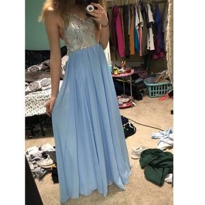 Blue prom dress